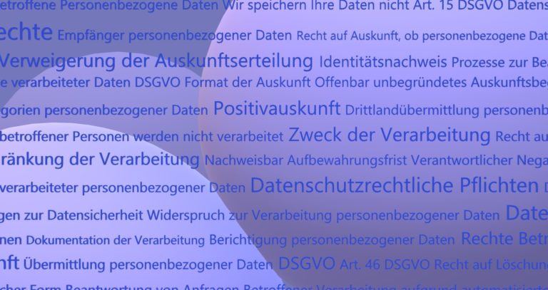 Datenschutz und Anfragen betroffener Personen